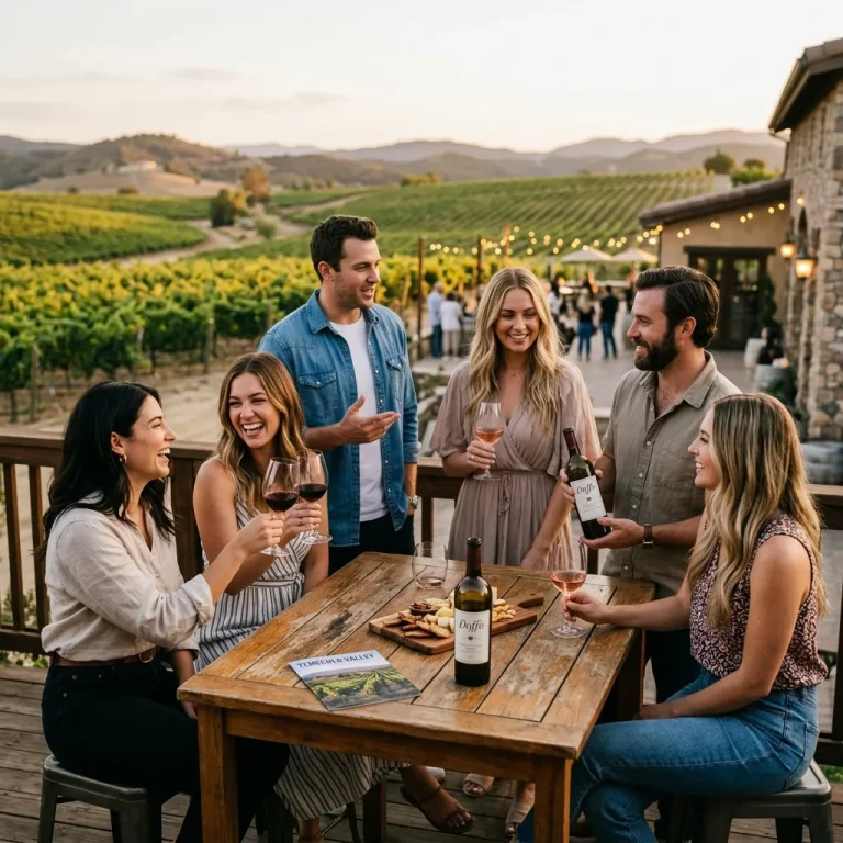 Bachelor and bachelorette groups on a Temecula wine tour
